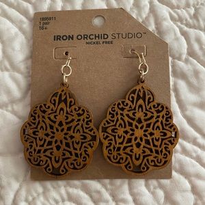 Iron Orchard Studio wooden earrings